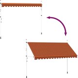 Tenda na ručno uvlačenje 400 cm narančasto-smeđa | shoptok.hr