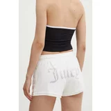 Juicy Couture Kratke hlače TAMIA SHORTS ženske, bela barva, JCWH121001