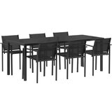  Set vanjskog namještaja 7 pcs Crna i antracit Tekstilen | shoptok.hr