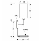 Candellux keto zidna lampa crna 1X40W E14 crna abažur sa prekidačem | ePonuda.com