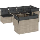  8-dijelni set vrtnih sofa od poliratana s jastucima svjetlosivi | shoptok.hr