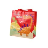  Poklon vrećica 23cm x 21.5cm x 11cm crvena dinosaur Slike