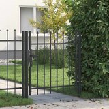 vidaXL Ogradna vrata Siva 100 x 100 cm Čelik s praškastim premazom Cijene