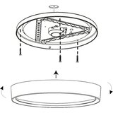 Eglo Musurita stropna/1, led, 16,8w, 2000lm, prom 340, crna/plastika | shoptok.hr