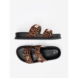 Shelvt Women's leopard print flip-flops | Shoptok.si