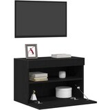 TV zidne jedinice s LED svjetlima 2 kom crni hrast 60x30x40 cm | shoptok.hr