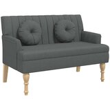  Klupa s jastucima tamnosiva 113 x 64,5 x 75,5 cm od tkanine | shoptok.hr