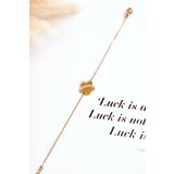 Kesi Bracelet On A Thin Chain With A Large Flower Gold | Shoptok.si