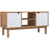 TV ormarić OTTA smeđe-bijeli 113,5x43x57 cm od masivne borovine | shoptok.hr