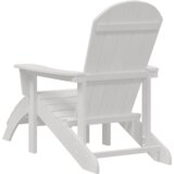 vidaXL Stol Adirondack s podnožjem Beli HDPE | Shoptok.si