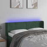 vidaXL LED uzglavlje tamnozeleno 147x16x78/88 cm baršunasto Cijene
