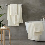 Catherine Lansfield Kremno bele frotirne bombažne brisače v kompletu 2 ks 90x140 cm Zero Twist – | Shoptok.si