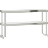 Polica za radni stol s 2 razine 110x30x65 cm nehrđajući čelik | shoptok.hr