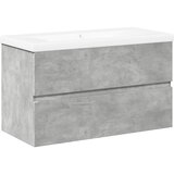 Maison Chic Kopalniški sestavi - Kopalniško pohištvo 2 kosa betonsko siv inženirski les, (21788482) | Shoptok.si