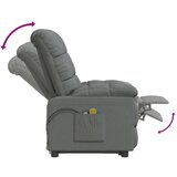  Električni masažni naslonjač tamnosivi od tkanine | shoptok.hr