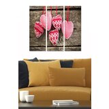 Wallity MDF140895 multicolor decorative mdf painting (3 pieces) Cene