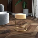  Okrogel stolček mareličen žamet, (20821729) | Shoptok.si
