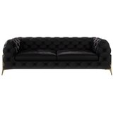 Ropez Crna baršunasti sofa 225 cm Chelsea Bis – Cijene