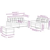  3-dijelni set sofa s jastucima crni od tkanine | shoptok.hr
