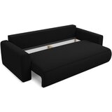Makamii Črna žametna raztegljiva/s prostorom za shranjevanje sedežna garnitura 238 cm Kapua – | Shoptok.si
