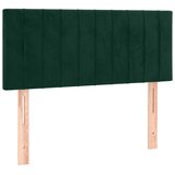 Box spring krevet s madracem tamnozeleni 90x190 cm baršunasti | shoptok.hr