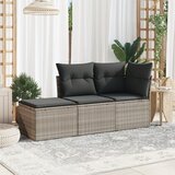 Maison Chic Seti vrtnega pohištva - Vrtna garnitura - Vrtni pohištvo set 3-delna z blazinami siv poli ratan, (21810547) | Shoptok.si