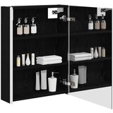  Kupaonski ormar s ogledalom Crni hrast 53,5 x 15,5 x 70 cm | shoptok.hr