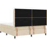 Box Spring Krevet s Madracem - Krem 180x200 cm Tkanina | shoptok.hr
