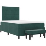  Postelja z vzmetnico Temno zelena 120 x 190 cm Žamet, (5000128537) | Shoptok.si