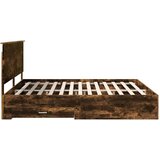  Okvir za krevet s uzglavljem Dimljeni hrast 200 x 200 cm | shoptok.hr