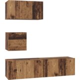 vidaXL Set TV jedinica Ostalo s pohranom s vratima 4 pcs Staro drvo 60 x 30 x 30 cm | shoptok.hr