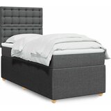  Krevet s oprugama i madracem tamnosivi 90x200 cm od tkanine | shoptok.hr