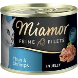 Miamor Ekonomično pakiranje Feine Filets 12 x 185 g - Tuna i škampi u želeu Cijene