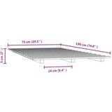  Okvir za krevet crni 75 x 190 cm od masivne borovine | shoptok.hr