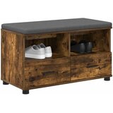  Klupa za hodnik s jastukom Dimljeni Hrast 80 x 38 x 46 cm | shoptok.hr