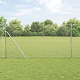 vidaXL set postova za ogradu 25 m Set od 2 Galvanizirani čelik | shoptok.hr
