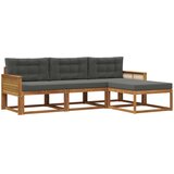  Set vanjskih sofa 4 kom. Prirodna i antracit | shoptok.hr