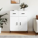 vidaXL Komoda bela 69,5x34x90 cm inženirski les | Shoptok.si