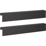 Profil za rubove vrta 2 kom. 100 x 10 x 15 cm Čelik Crna | shoptok.hr