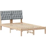 vidaXL Krevetni okvir s tapiciranim uzglavljem Smeđa 120 x 190 cm | shoptok.hr