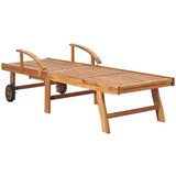  Ležalniki 2 kosa s taupe blazino trdna tikovina, (20662817) | Shoptok.si