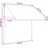  Ručno sklopiva tenda Šareni 150 x 115 x 300 cm | shoptok.hr