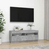 vidaXL TV ormarić s LED svjetlima siva boja betona 100 x 35 x 40 cm | shoptok.hr