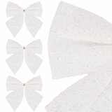  Set Božićnih mašni 11 × 11 cm - Bijele (3 komada) | shoptok.hr