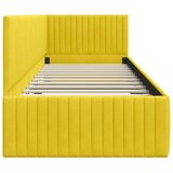  Kutni okvir kreveta s uzglavljem Žuta 80 cm x 200 cm Baršun | shoptok.hr