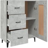  Komoda siva boja betona 69,5 x 34 x 90 cm od konstruiranog drva | Eponuda.com