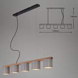 BRILONER 4075-054 - Luster na sajli RHON 5xE14/25W/230V | Eponuda.com