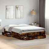  Okvir kreveta s ladicama boja hrasta 120x190 cm | shoptok.hr