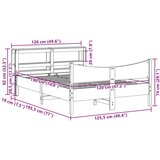  Okvir kreveta s uzglavljem voštano smeđi 120x190 cm od borovine | shoptok.hr