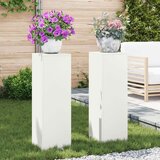 vidaXL Stativi za saksije Set od 2 Bijeli Hladno valjani čelik | shoptok.hr